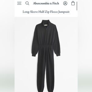 Abercrombie & Fitch YPB neoKNIT MAX long-sleeve half zip knit jumpsuit NWOT